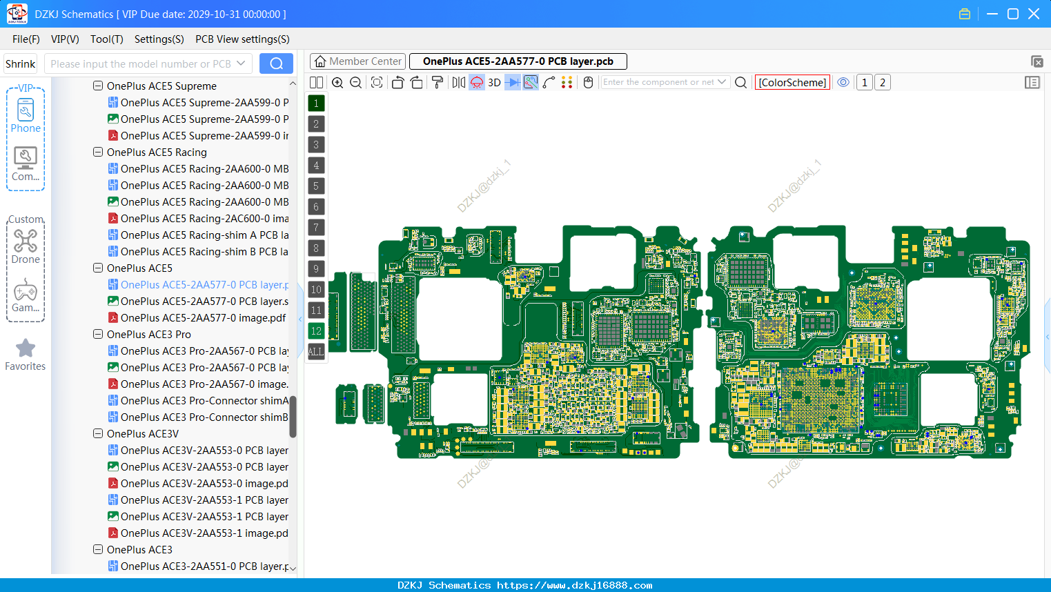 OnePlus ACE5-2AA577-0 PCB Layer